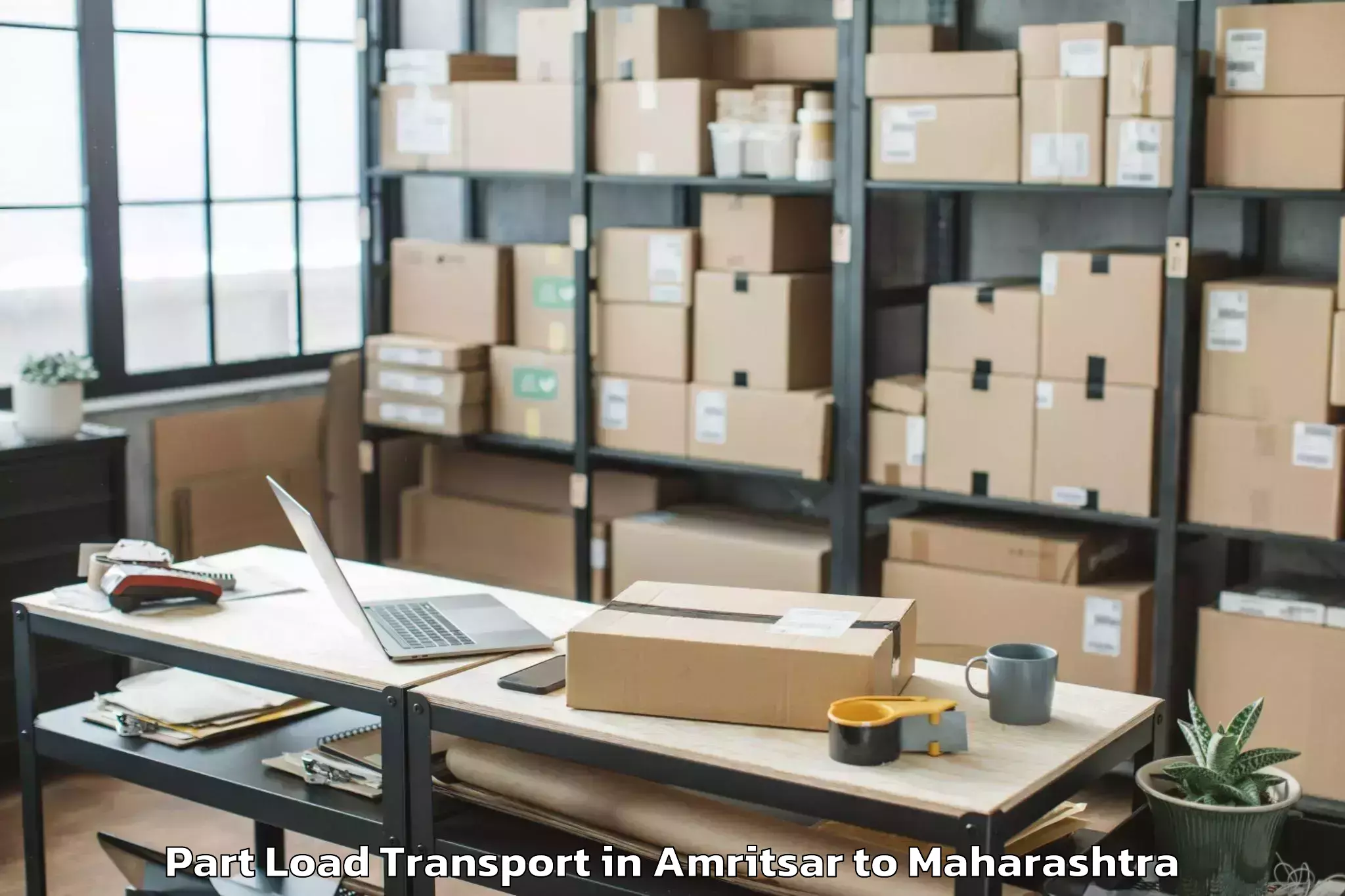 Professional Amritsar to Inorbit Mall Vashi Part Load Transport